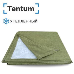 Утеплённый Брезент ОП 460 гр/м2, размер 10×12м с изолоном и люверсами